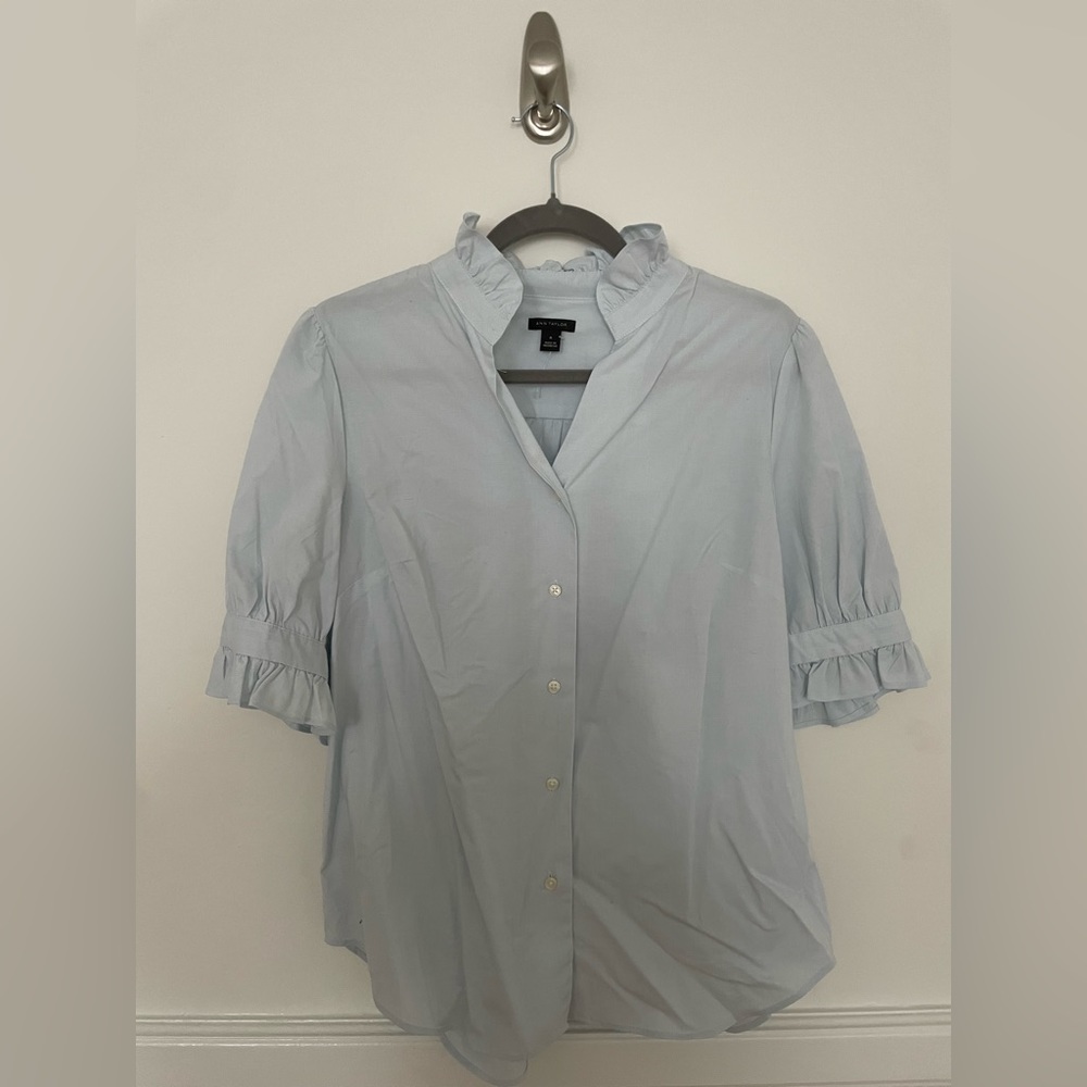 Ann Taylor Light Blue Blouse